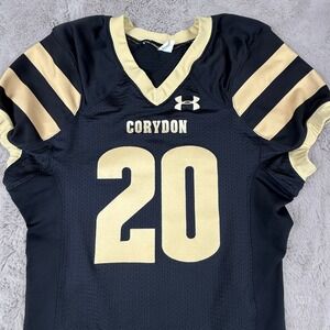 Under Armour Football Jersey‎ Corydon 20 Black Gold Athletic Mens Size M